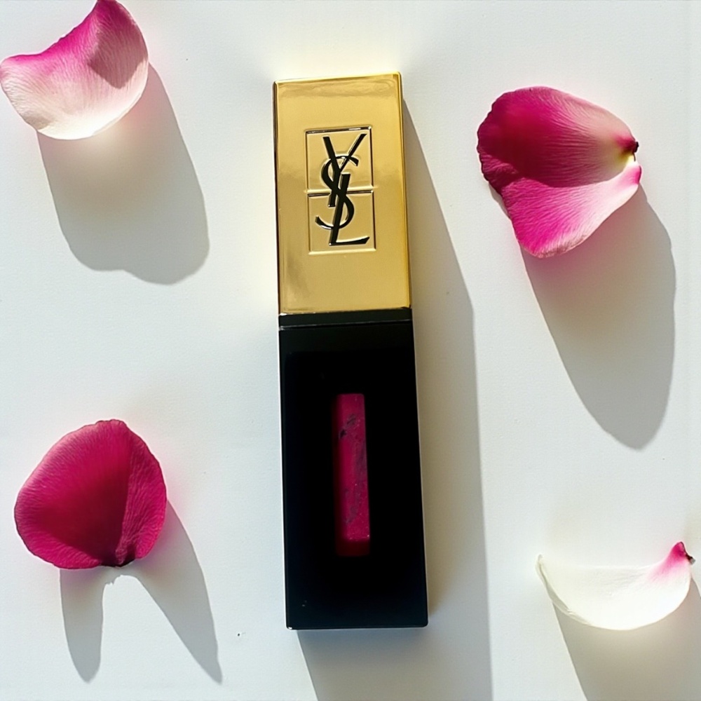 YSL Rouge Pur Couture Vernis à Lèvres Glossy Stain in Shade Rose Glacis #15 - Picture 3 of 6